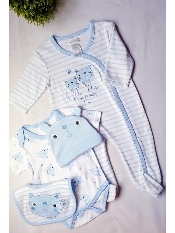 Pitter Patter 4 piece babygrow set