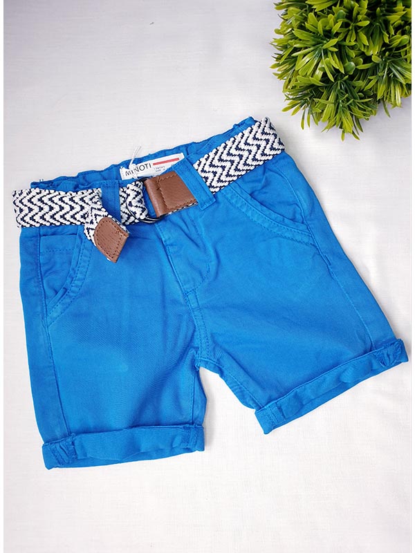 Minoti Blue shorts with belt