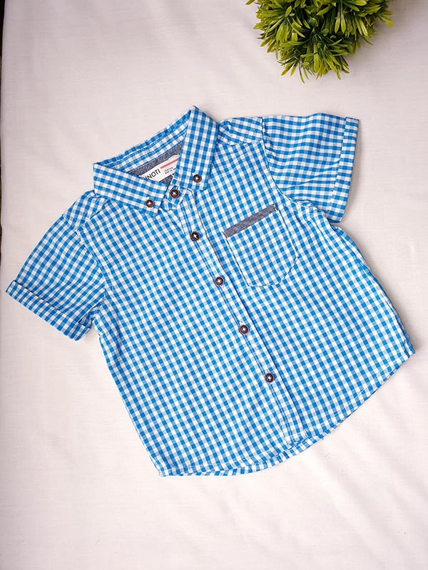 Minoti Blue check Shirt