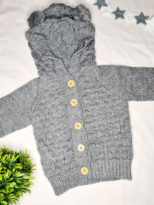 Lovely grey chunky knit cardigan